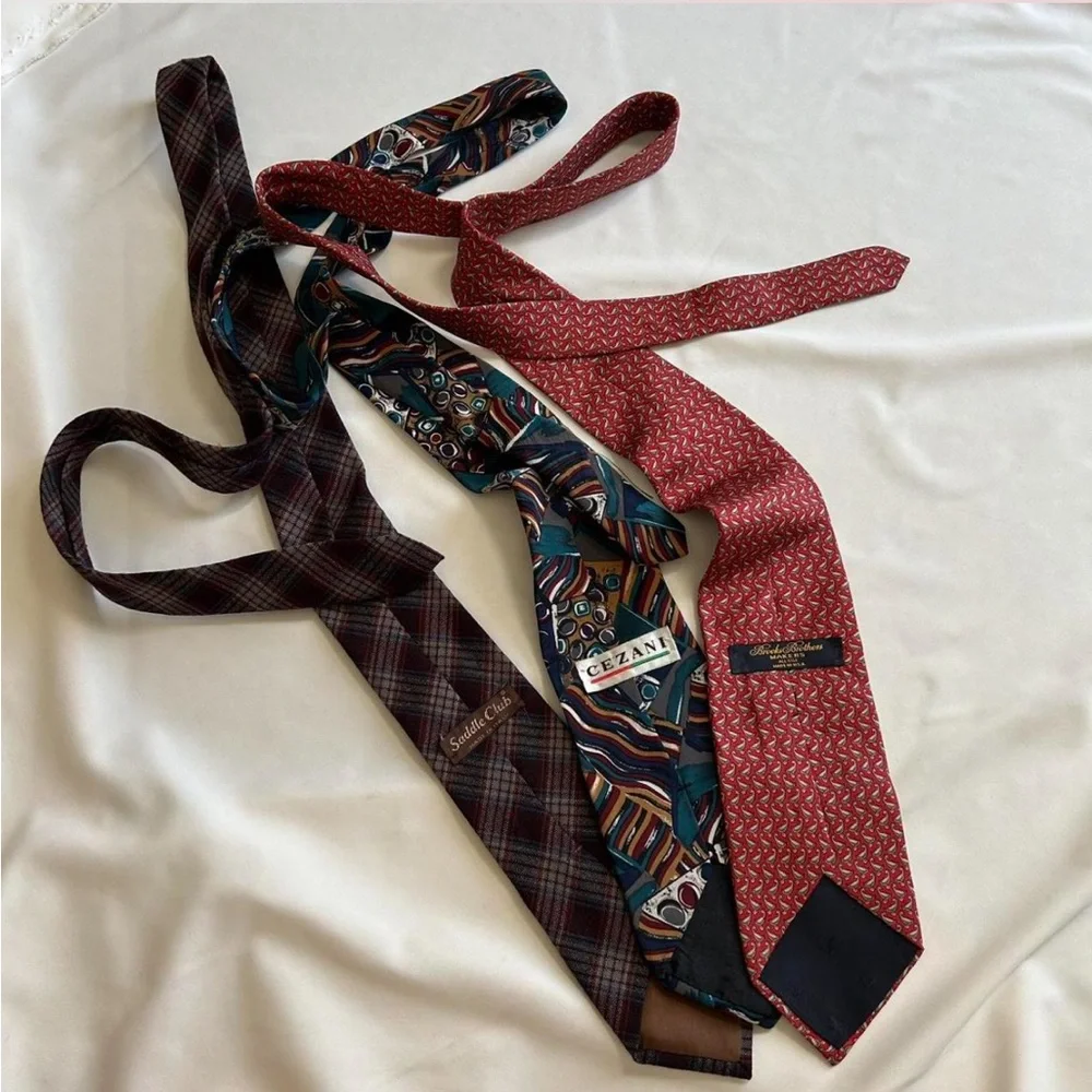 Bundle vintage silk and Wool necktie. - Picture 5 of 8